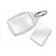 Breloc plastic transparent, personalizabil cu 2 foto 3,5x4,5cm